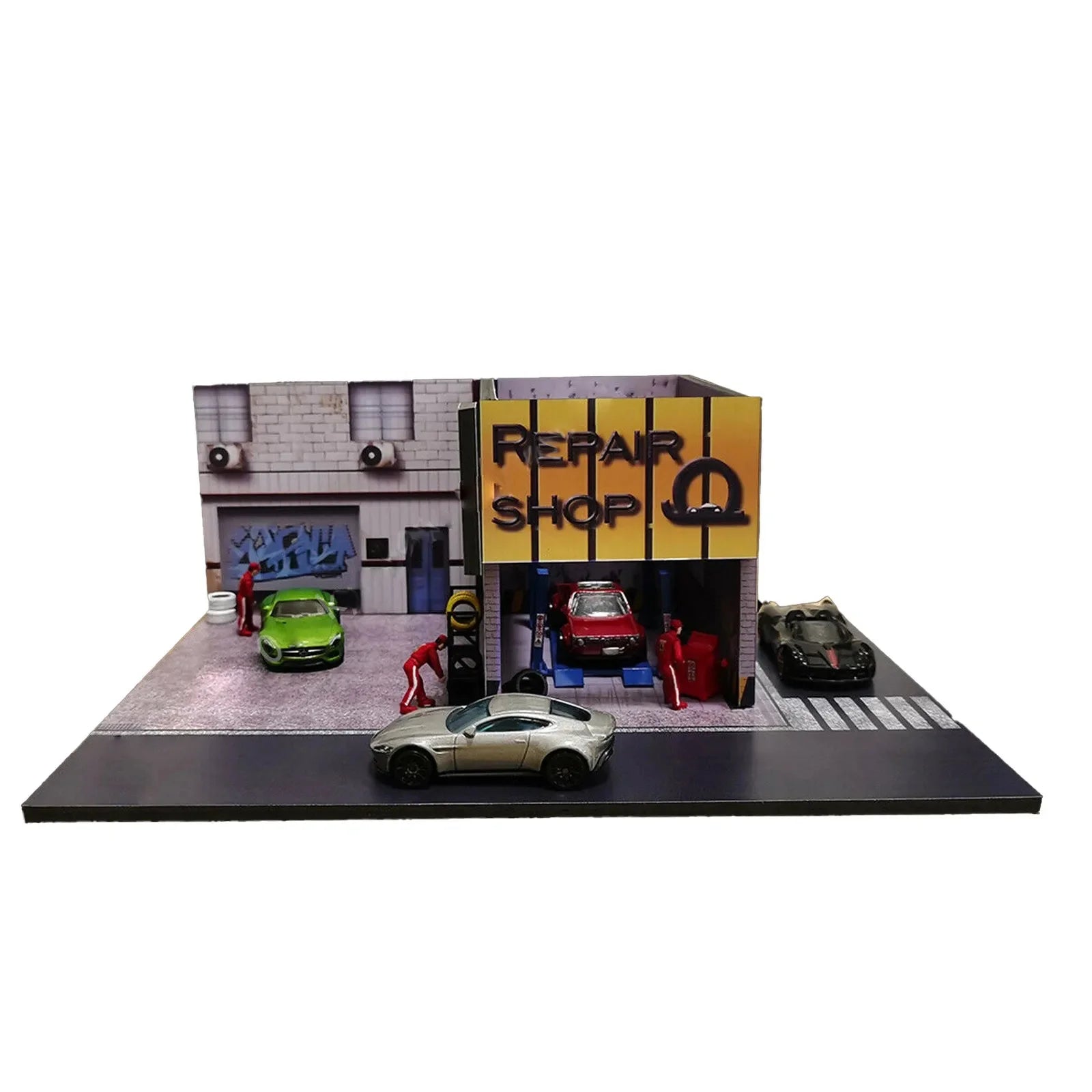Diorama 1/64 Model Car Repair Garage Display Background New Diorama 1/64 Model Car Repair Garage Display Background New