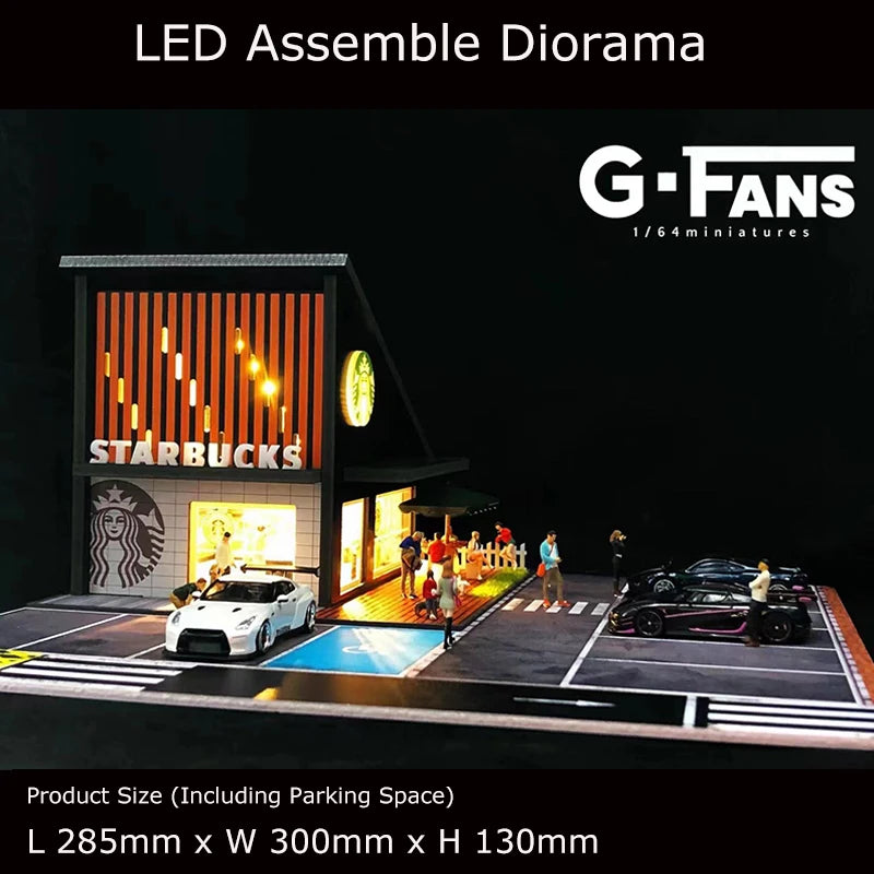 G-FANS Diorama 1:64 USB LED Lighting Starbucks