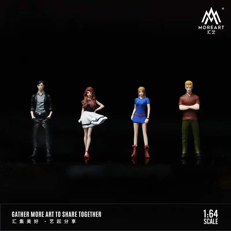 MoreArt 1:64 Initial D Animation Ver Figures four dolls set