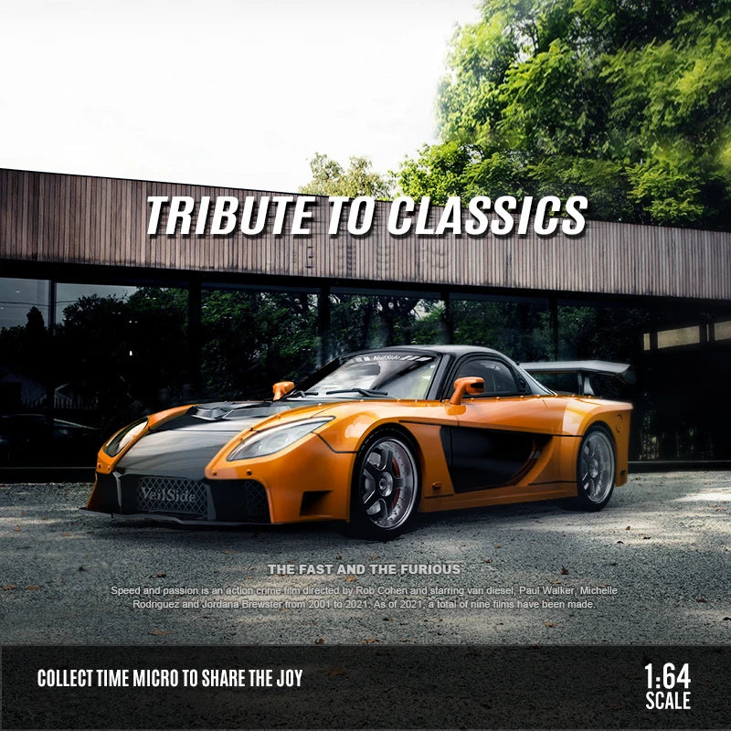 TM1:64 Mazda RX-7 Veilside Fast and Furious Cool Car Model