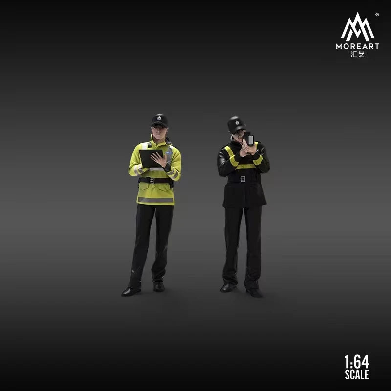 MoreArt 1:64 Traffic police speed Figure Model Display Set 6 PCS per Pack