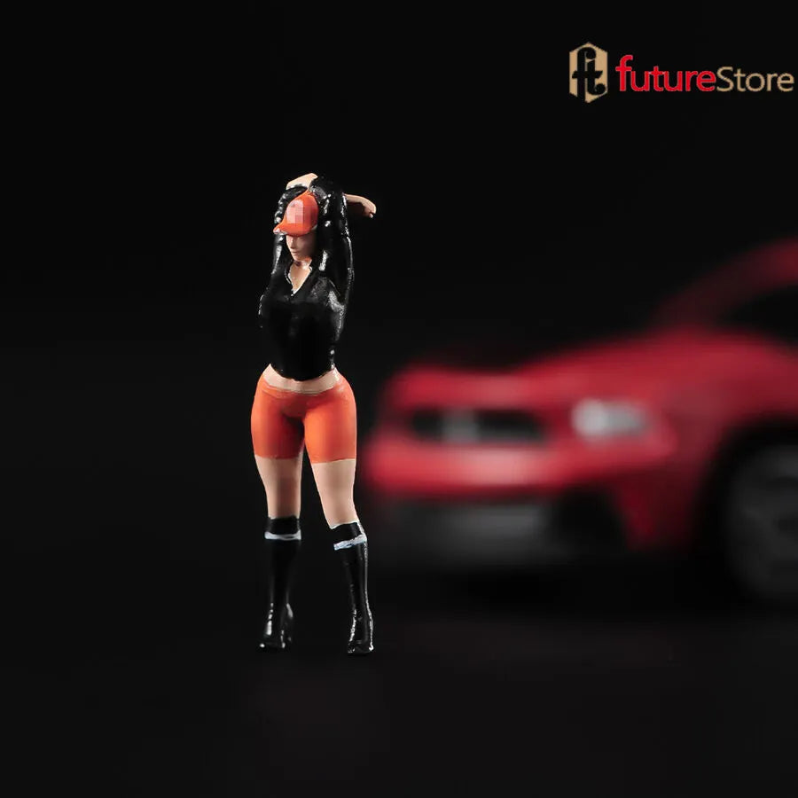 1/64 Female Solider Fitness Beauty Girl Scene Props Miniatures Figurines