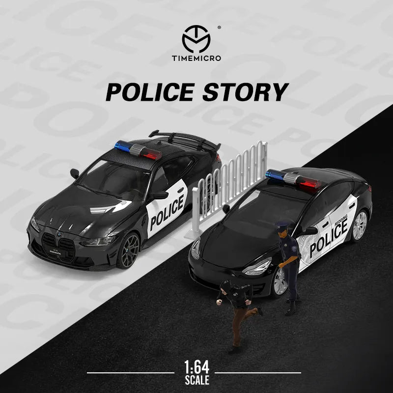 MoreArt 1:64 Model Car M4 & Model 3 Carbon Alloy Diecast Model