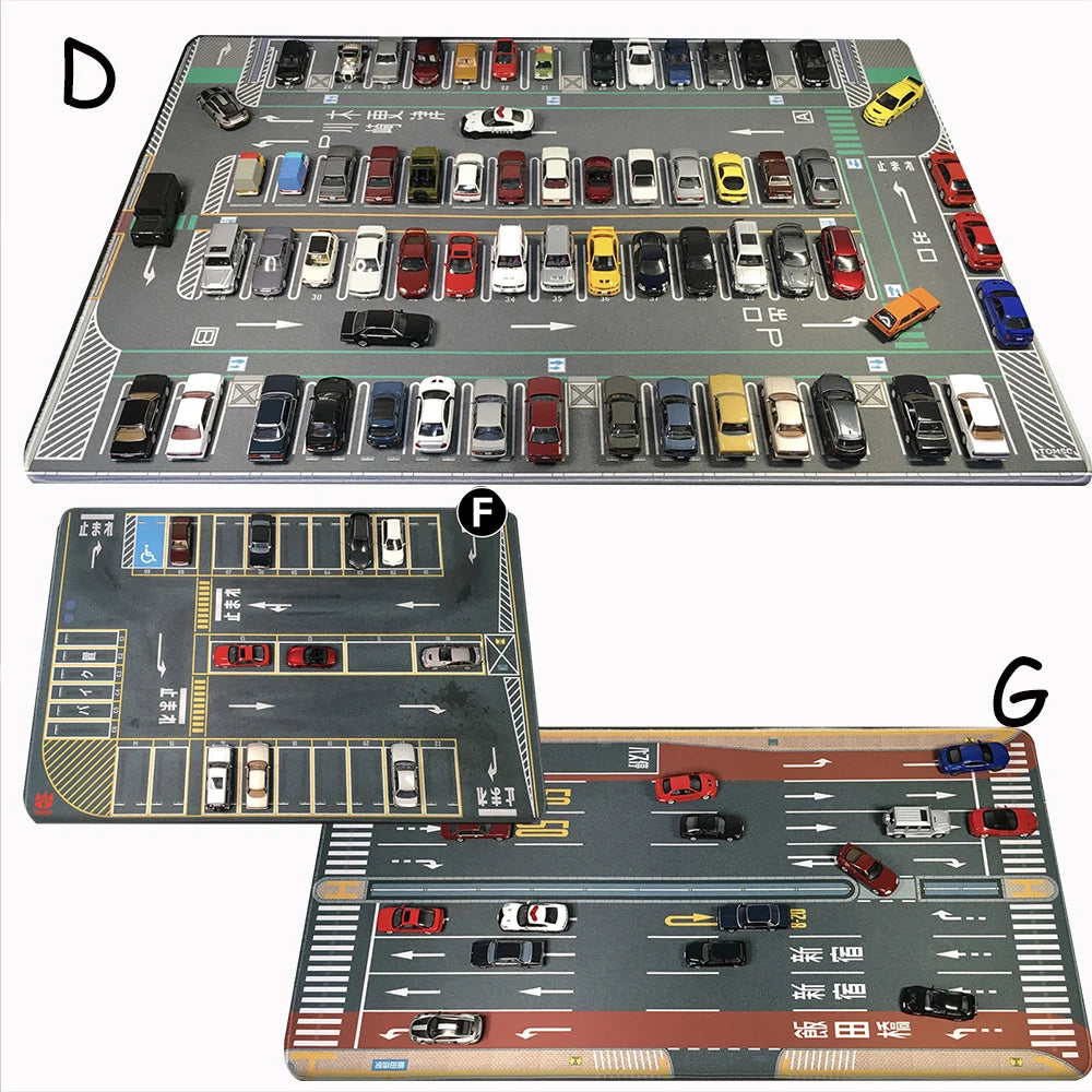 1/64 Parking Lot Mat Model Car Mouse Pad Diorama