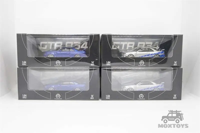 TIME MICRO 1:64 Nissan Gtr R34 open cover Fast & Furious car Diecast Model Car