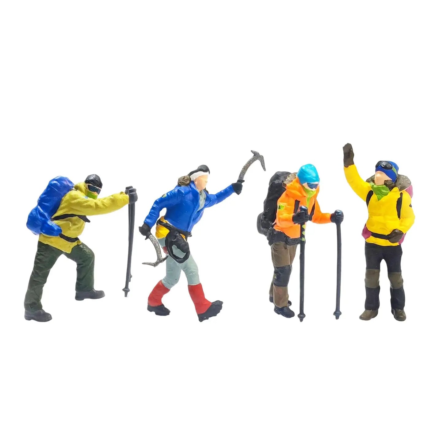 1/4 Pieces 1:87 Scale/1:64 Scale Miniature Model Climbing Figures Scene