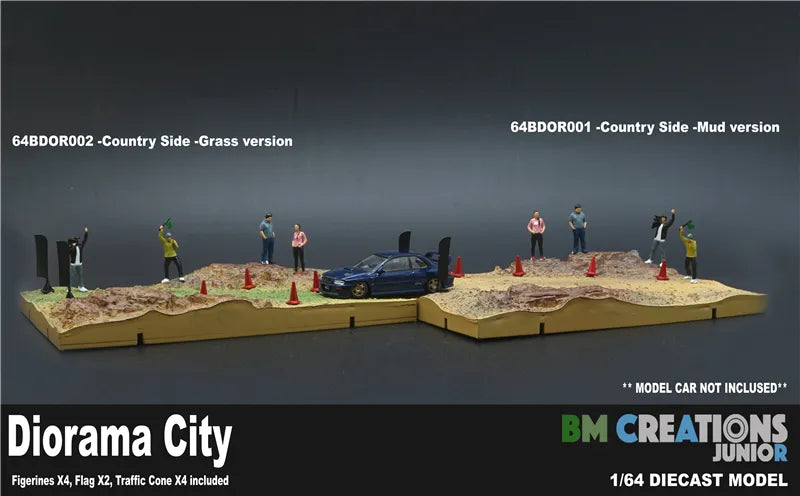 BM Creations 1:64 BMC-Diroma City -001 Country Side Mud Version /Grass Version Diecast Model Car
