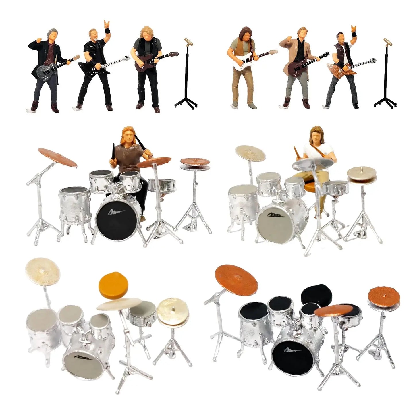 1/64 Rock Music Figures Miniature Scene