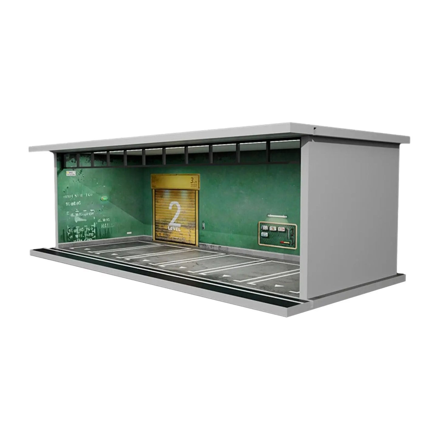 1/64 Diorama Display Case Parking Lot Garage