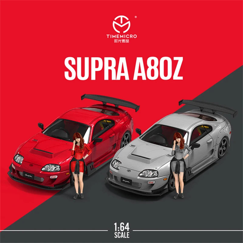 TM In Stock 1:64 SUPRA A80Z Wide Body Modified Alloy Diecast Car Model