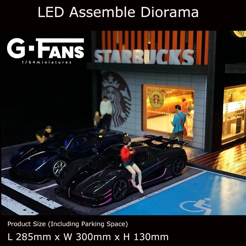 G-FANS Diorama 1:64 USB LED Lighting Starbucks