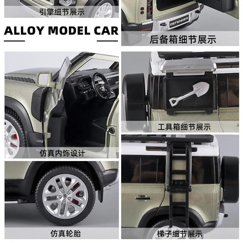 Large 1/18 Land Rover Defender Range Rover SUV Off-Road Diecast Model