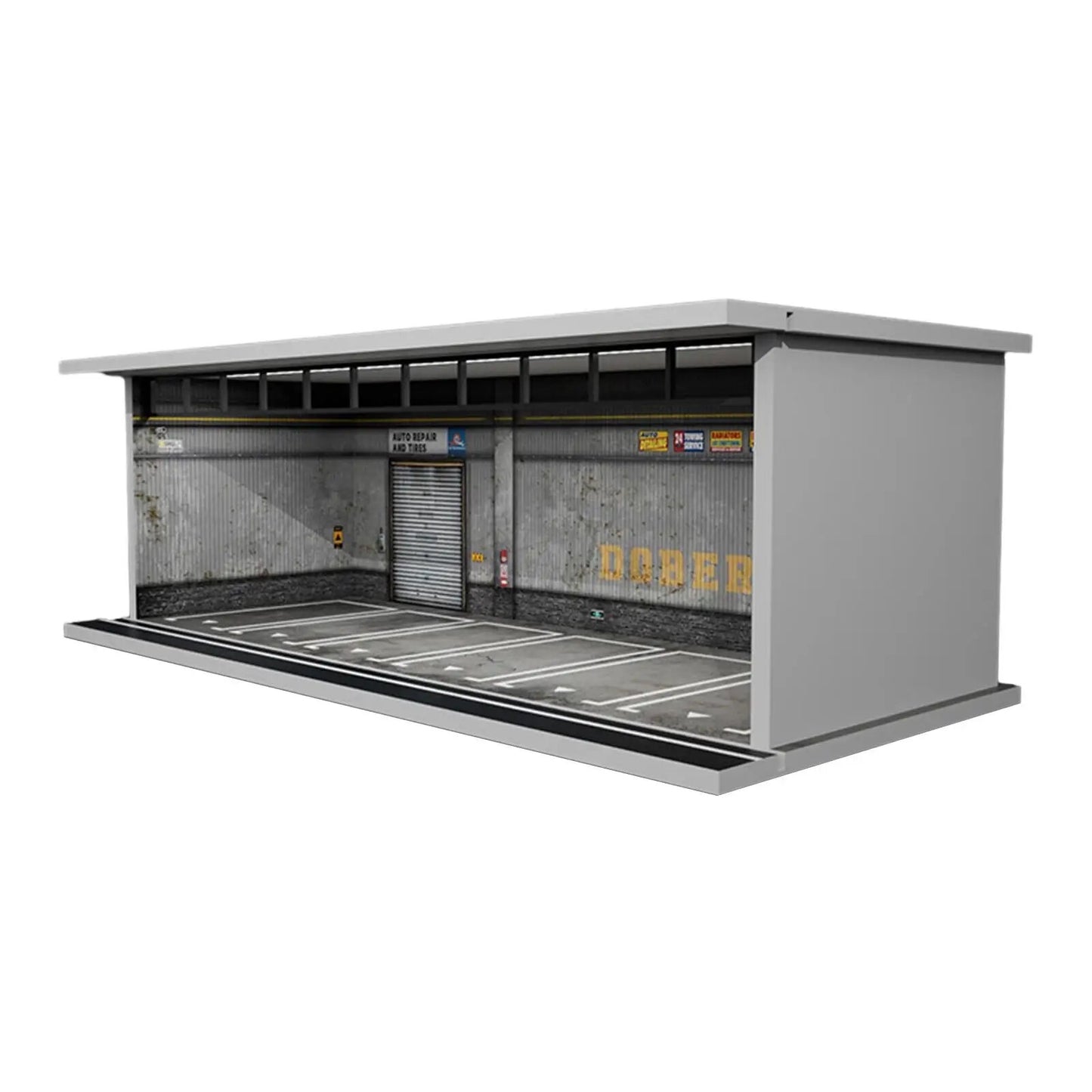 1/64 Diorama Display Case Parking Lot Garage