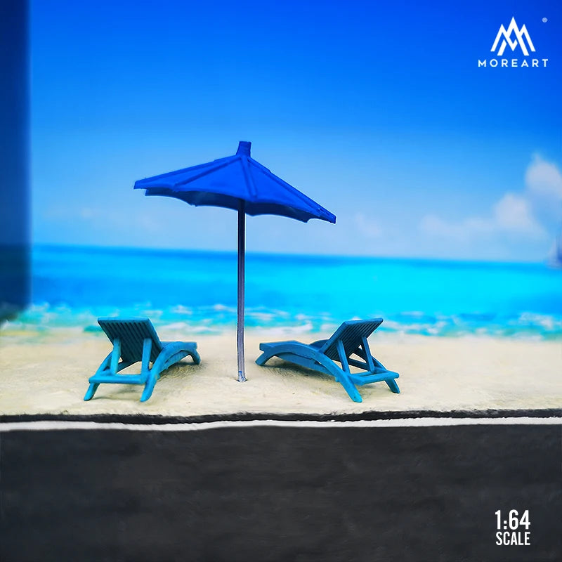 Time Micro 1:64 MoreArt Sunny Beach Led lights Diorama w/figures boy & girl