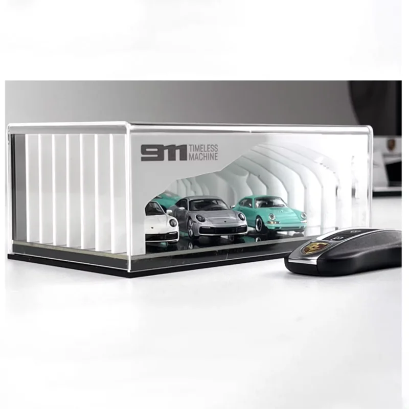 1/64 Sedan Acrylic Scene Storage Box Toy Car Display Shelf Diorama