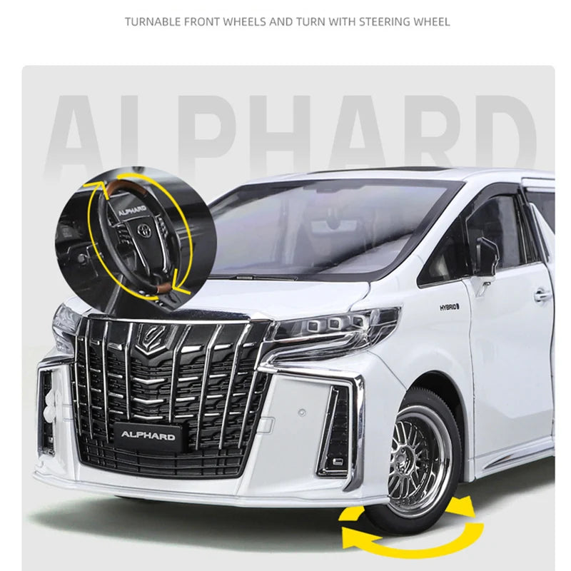 Large Size 1/18 Toyota Alphard MPV Diecast Model