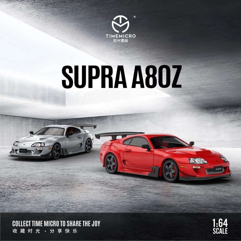 TM In Stock 1:64 SUPRA A80Z Wide Body Modified Alloy Diecast Car Model
