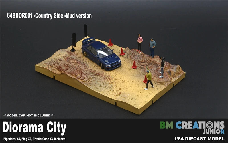 BM Creations 1:64 BMC-Diroma City -001 Country Side Mud Version /Grass Version Diecast Model Car