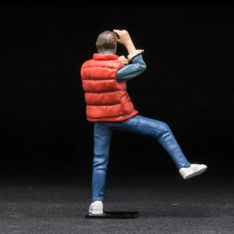 Brown & Marty Figure Doll 1/18 Back To The Future DeLorean Figure Diorama