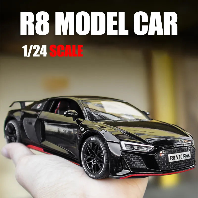 1:24 R8 V10 Plus Sports Car Diecast Model