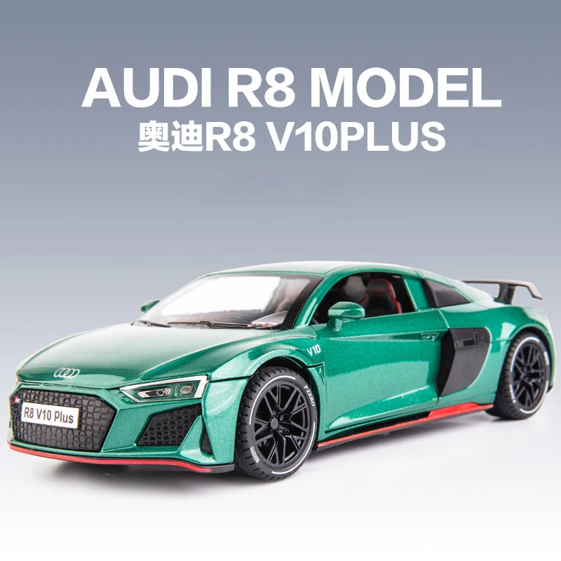 1:24 R8 V10 Plus Sports Car Diecast Model