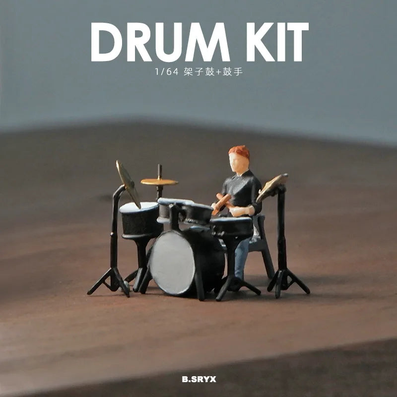 1/64 Band Drum Resin Figure Miniature Model