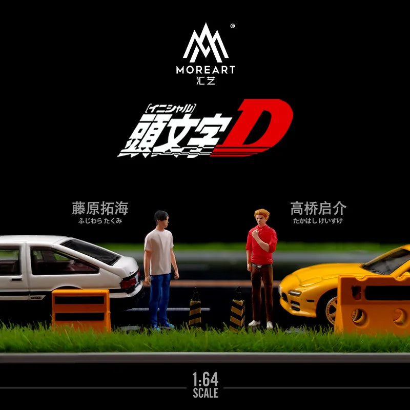 TIMEMICRO&MoreArt 1:64 first text D Fujiwara Takumi and Takahashi Keisuke Figure