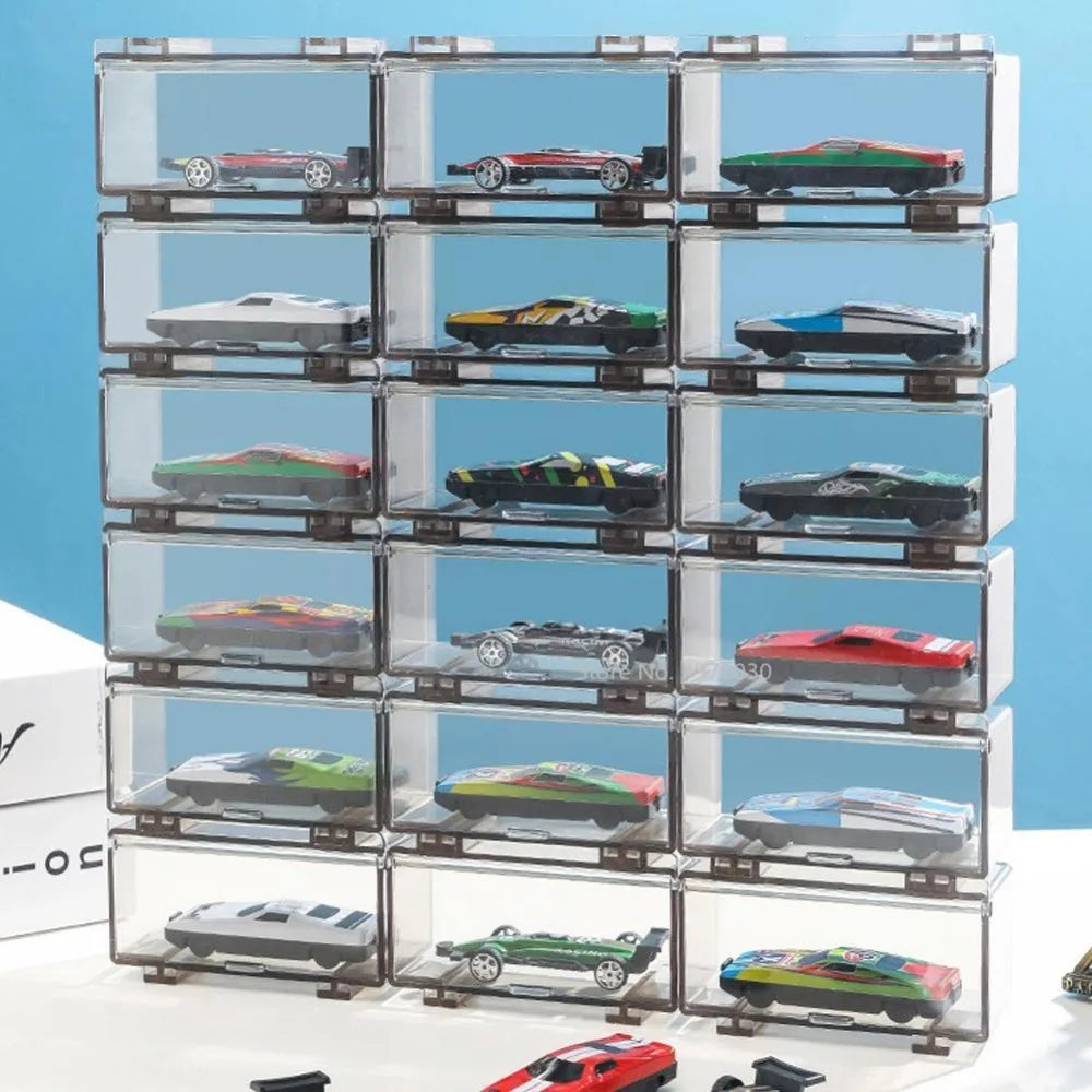 1:64 Acrylic Plastic Toy Storage Box Stackable Diorama