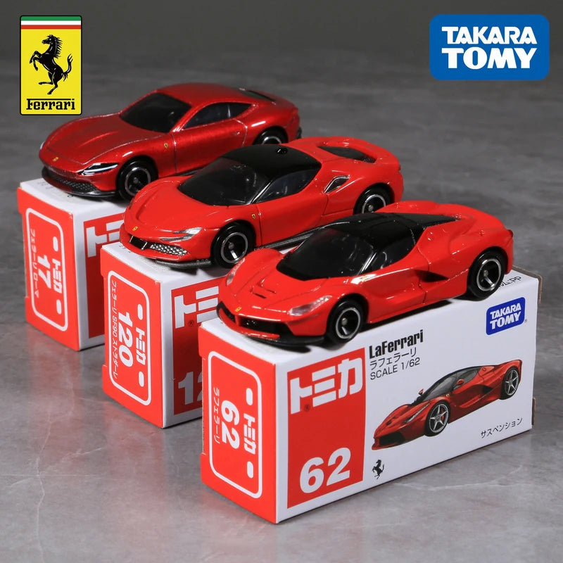 TOMY Ferrari F40 Roma SF90 SP3 Ferrari F8 ENZO F355 F50 Laferrari 512BB Diecast Model