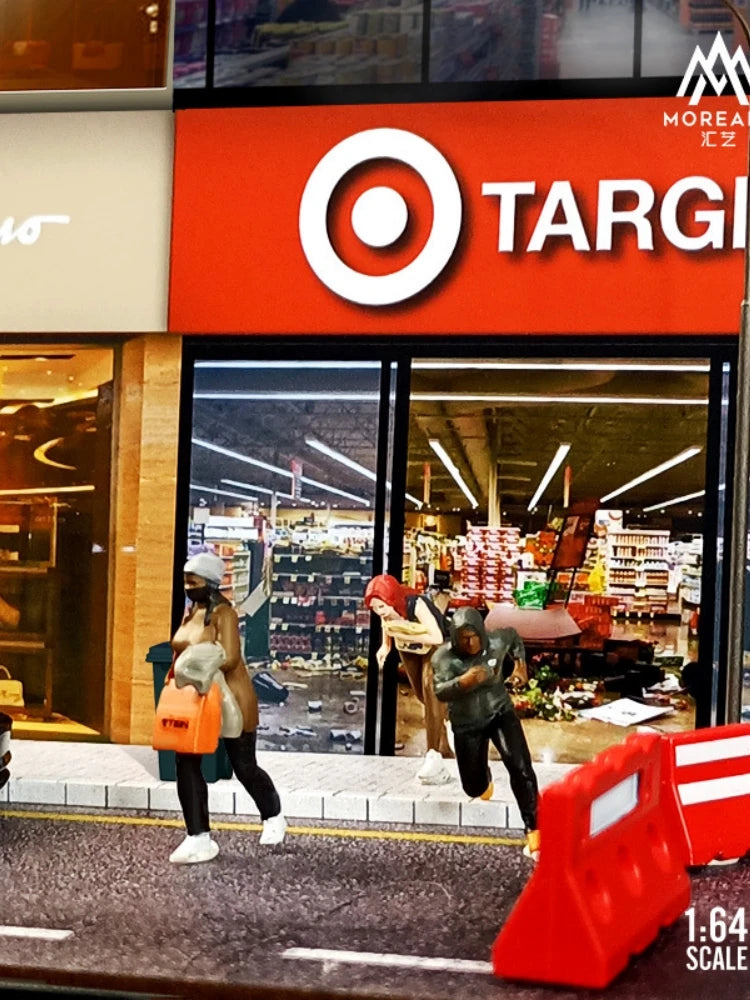 TIMEMICRO&MoreArt 1:64 supermarket passion shopping building Diorama and Figure