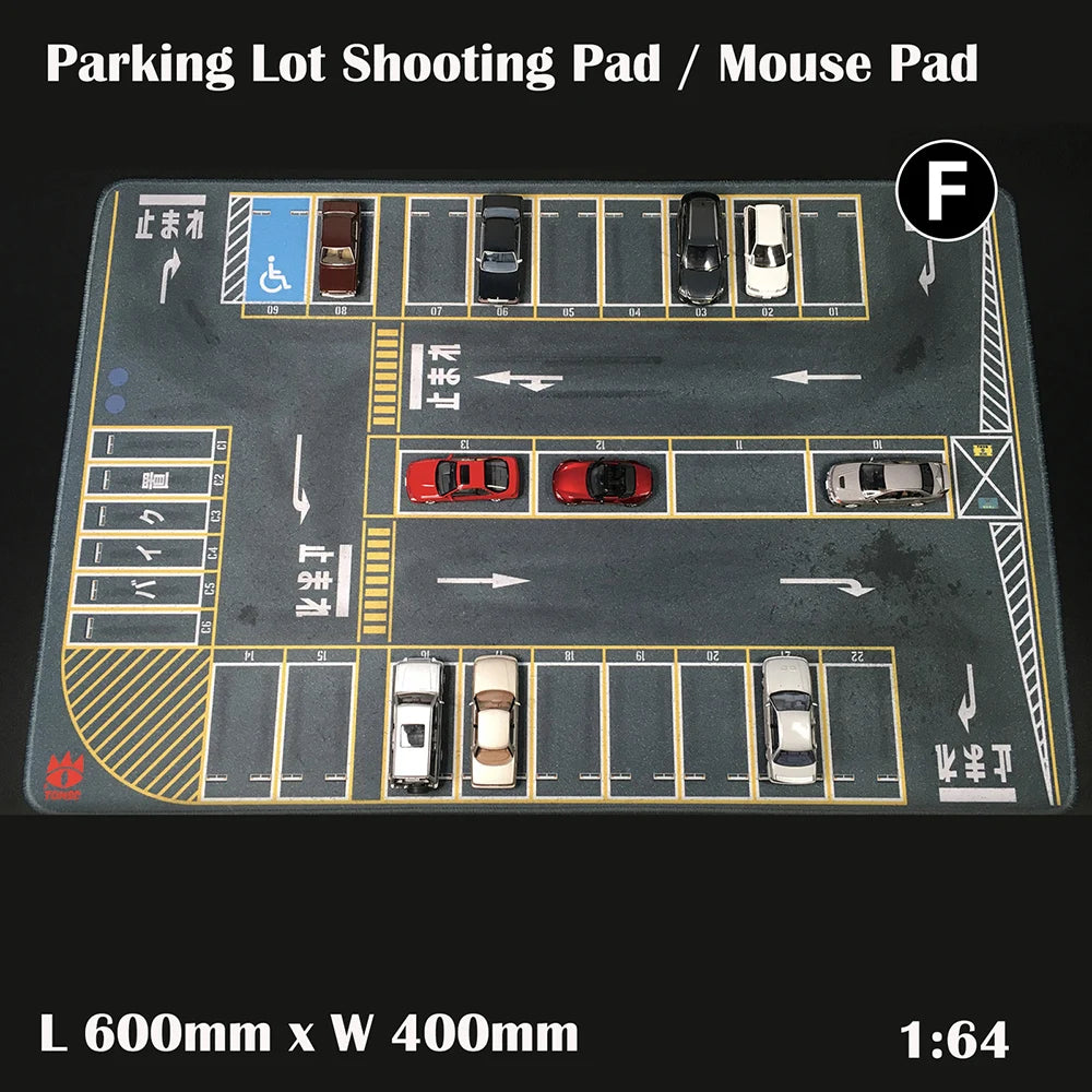 1/64 Parking Lot Mat Model Car Mouse Pad Diorama