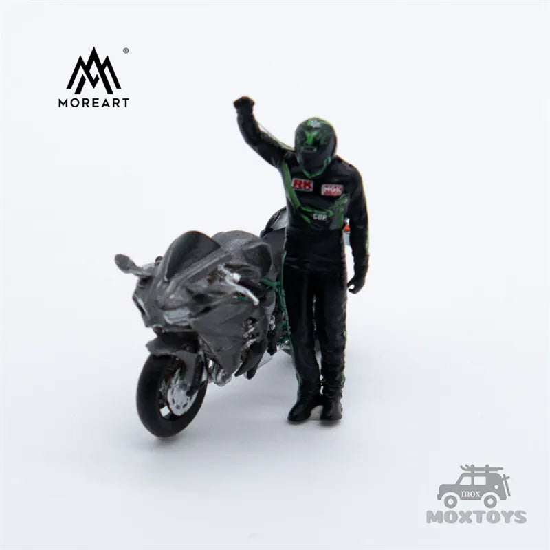 MoreArt 1:64 Kawasaki motos Racer figure set – EVOSparks Diecast MoreArt 1:64 Kawasaki motos Racer figure set – EVOSparks Diecast