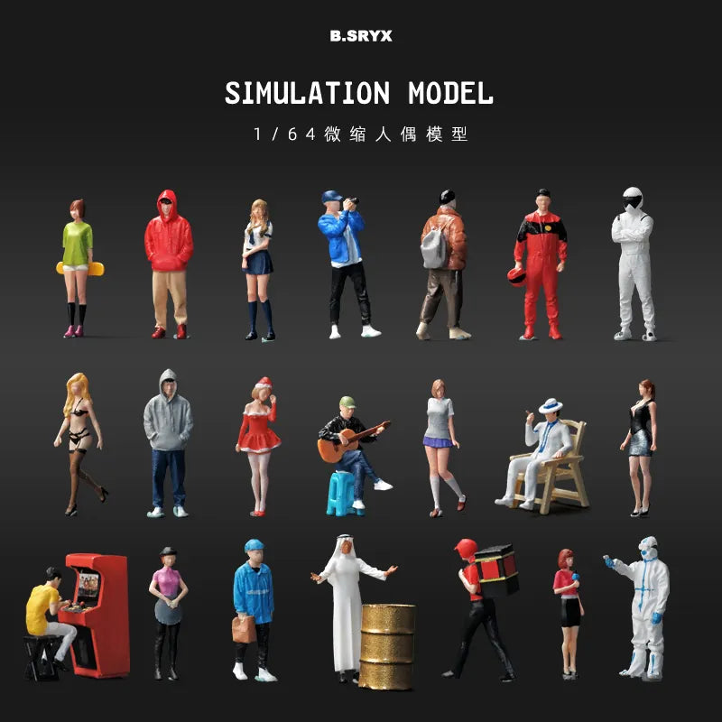 1:64 Action Figures City Beauty Singer Miniature Model
