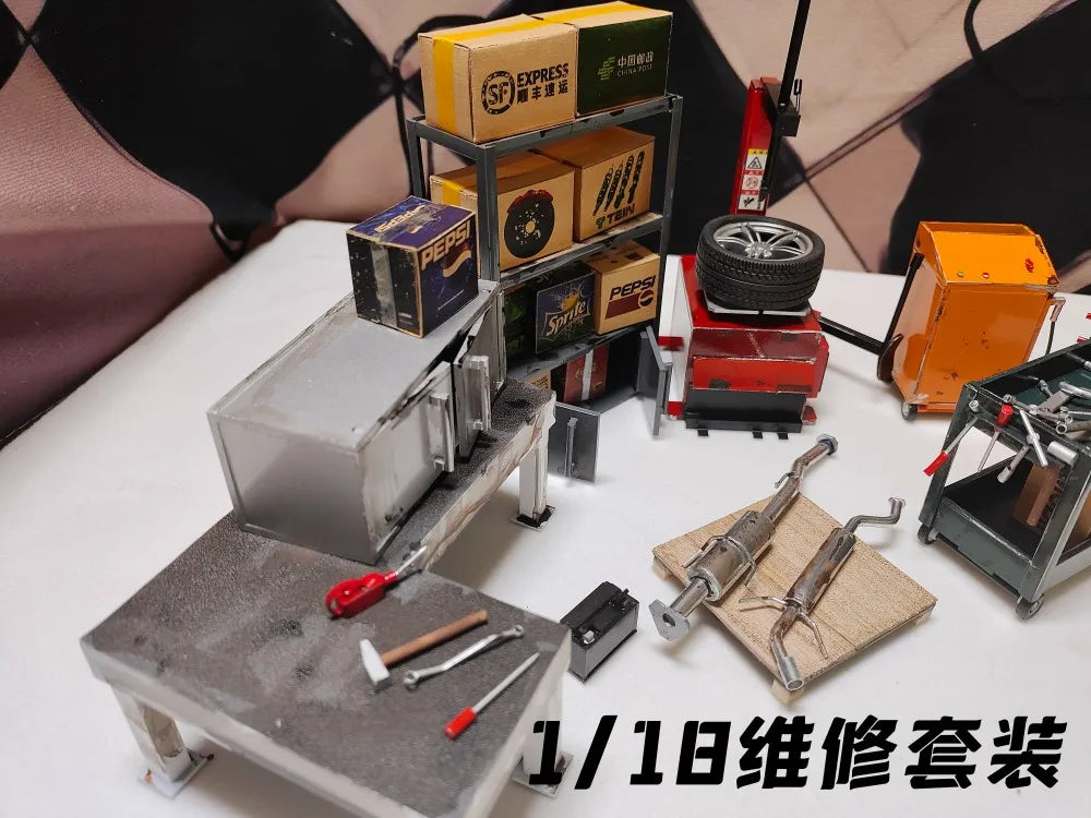 1/18 1/24 Repair Set Tools Props Garage Diorama Model Car