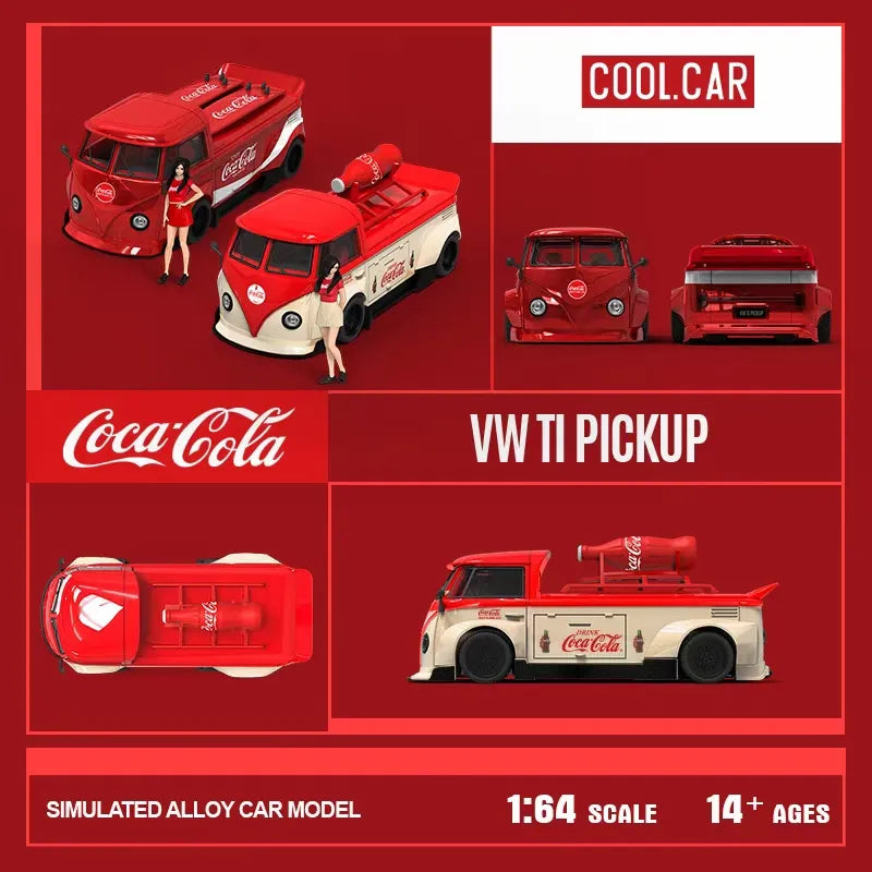 TIME MICRO CooLCar 1:64 COCA red Diecast Model Car