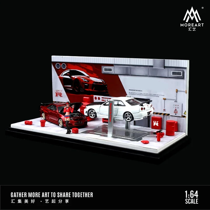 Moreart 1:64 Niss/Toyo Car Repair Workshop Diorama