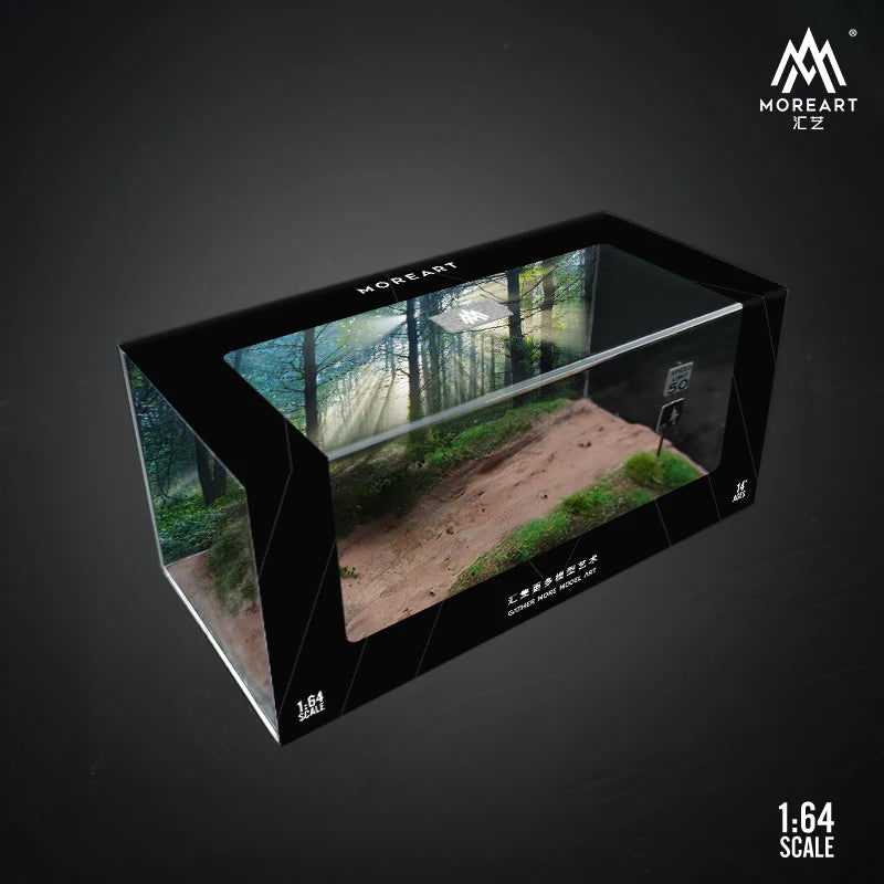MoreArt 1/64 Model Car Scene Green Field Tracking Diorama (without Car Figure)