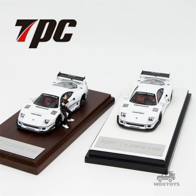 TPC 1:64 LBWK F40 white ordinary / Luxury Diecast Model Cars