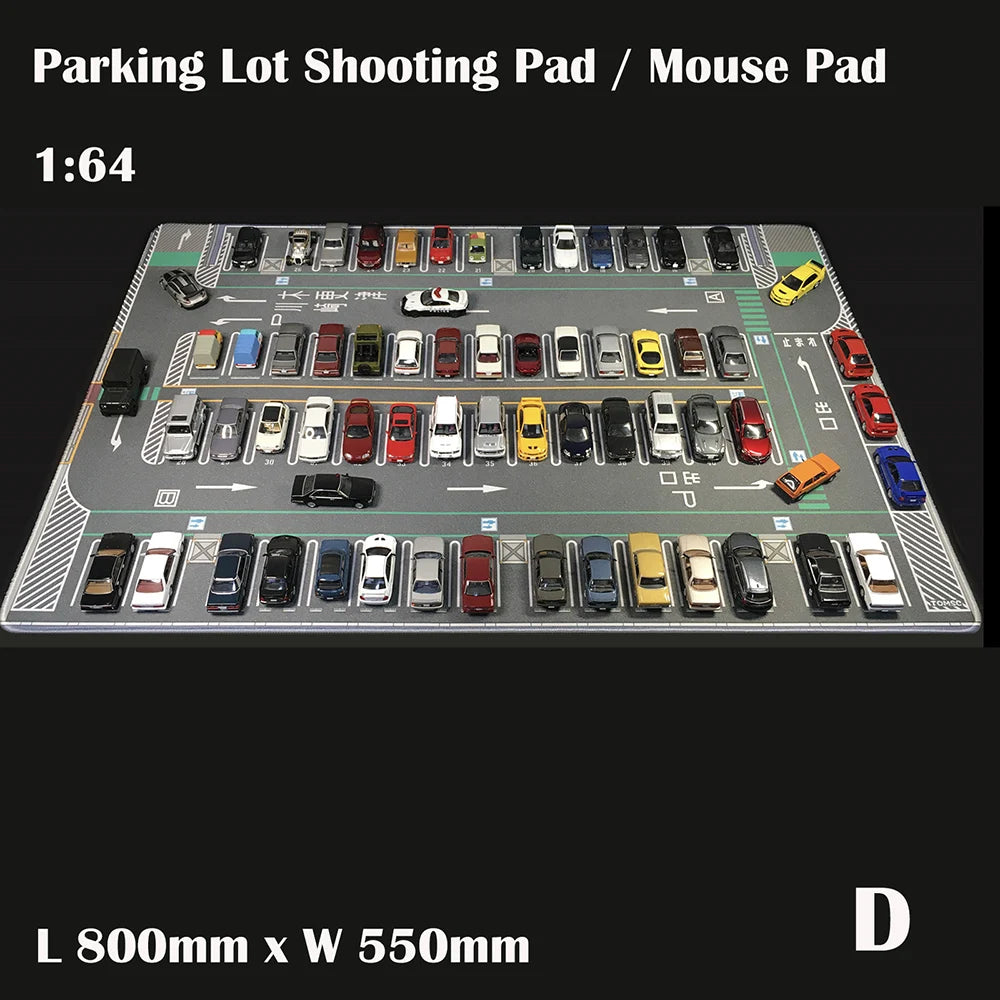 1/64 Parking Lot Mat Model Car Mouse Pad Diorama