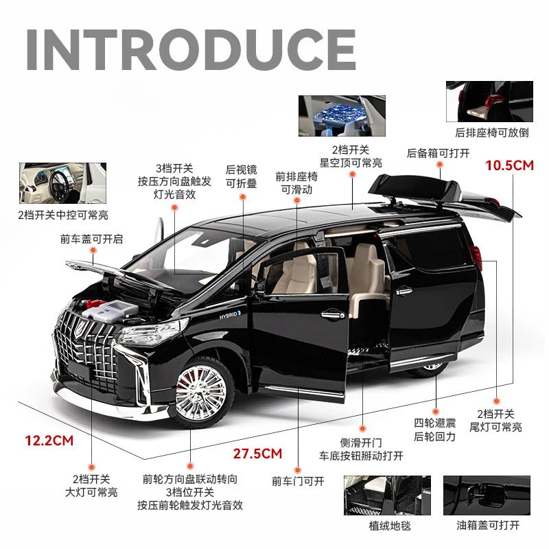 1:18 Toyota Alphard MPV Diecast Model