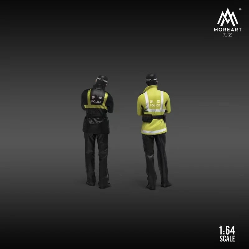 MoreArt 1:64 Traffic police speed Figure Model Display Set 6 PCS per Pack