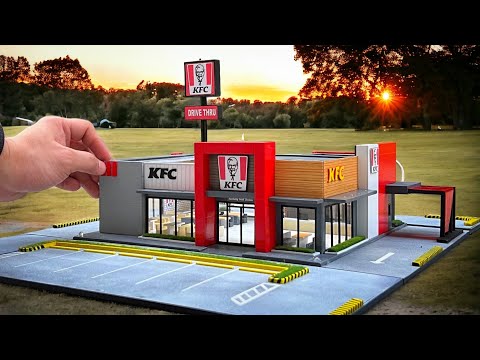 1/64 Custom Made KFC Premium Diorama with Lights – EVOSparks Diecast