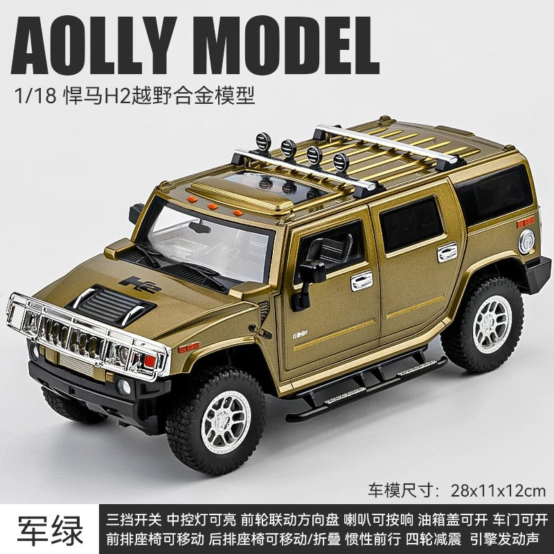 1/18 Hummer H2 SUV Diecast Model