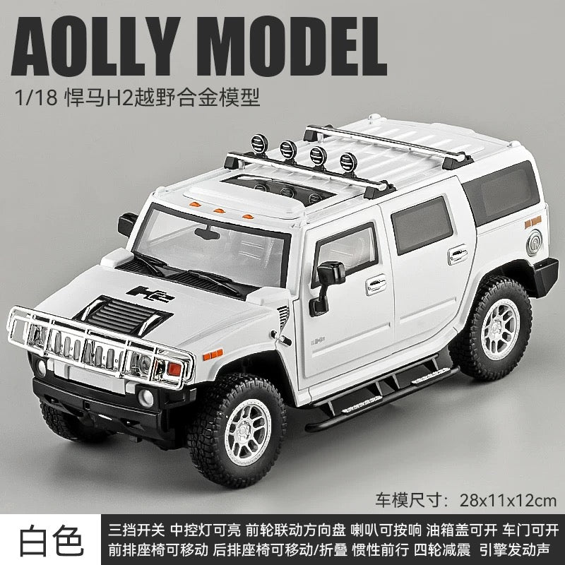 1/18 Hummer H2 SUV Diecast Model