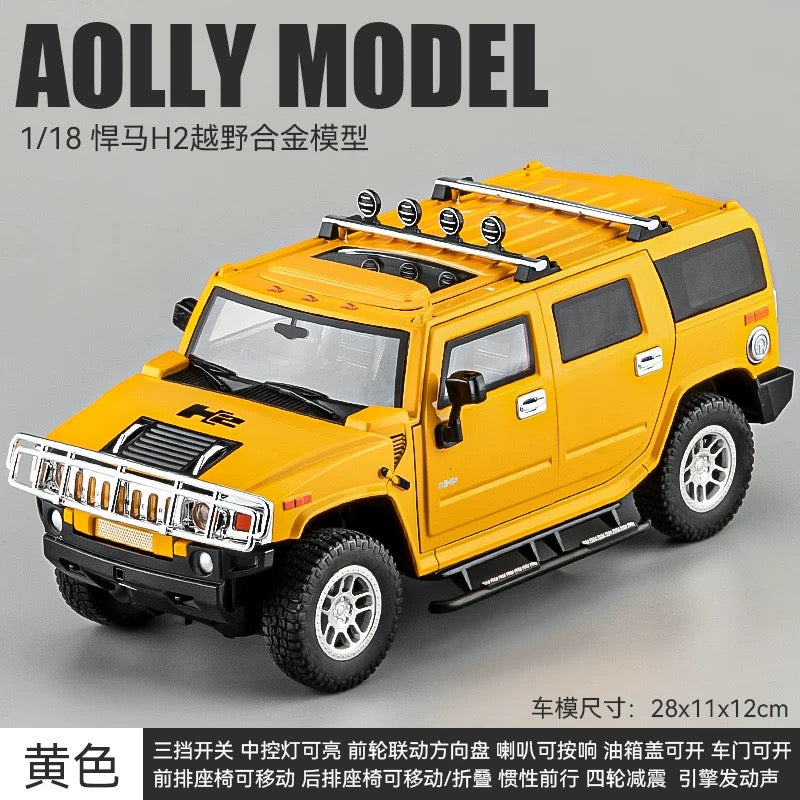 1/18 Hummer H2 SUV Diecast Model