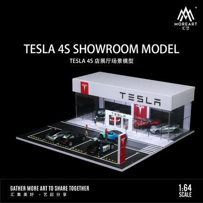 Tesla Car showroom 1/64 Diorama with Lights