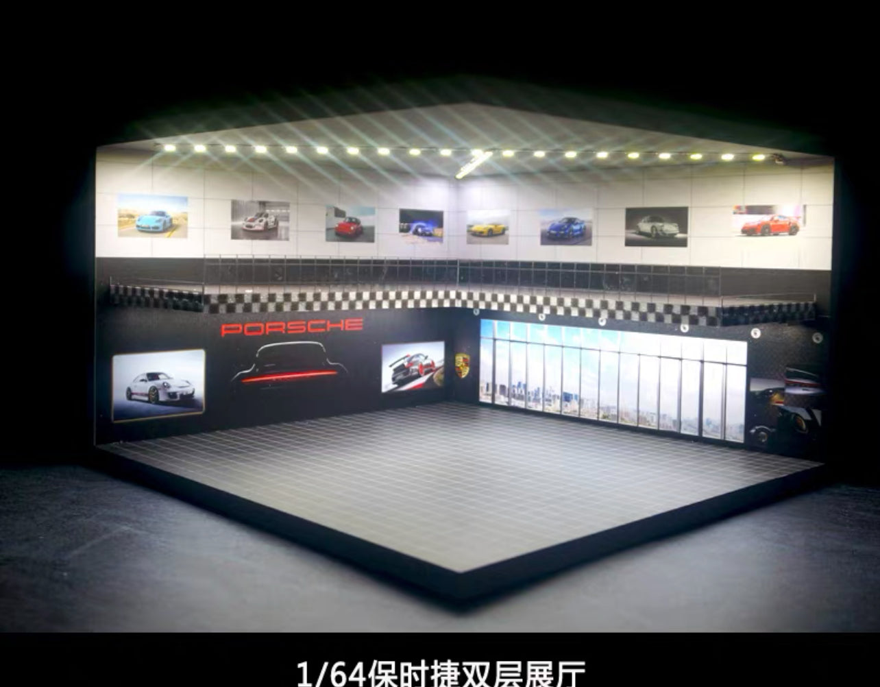 1/64 Porsche Showroom Diorama