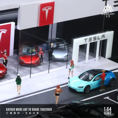 Tesla Car showroom 1/64 Diorama with Lights