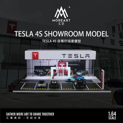 Tesla Car showroom 1/64 Diorama with Lights