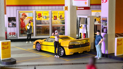 Shell Gas Station by Gfans 1/64 Diorama with Lights – EVOSparks Diecast